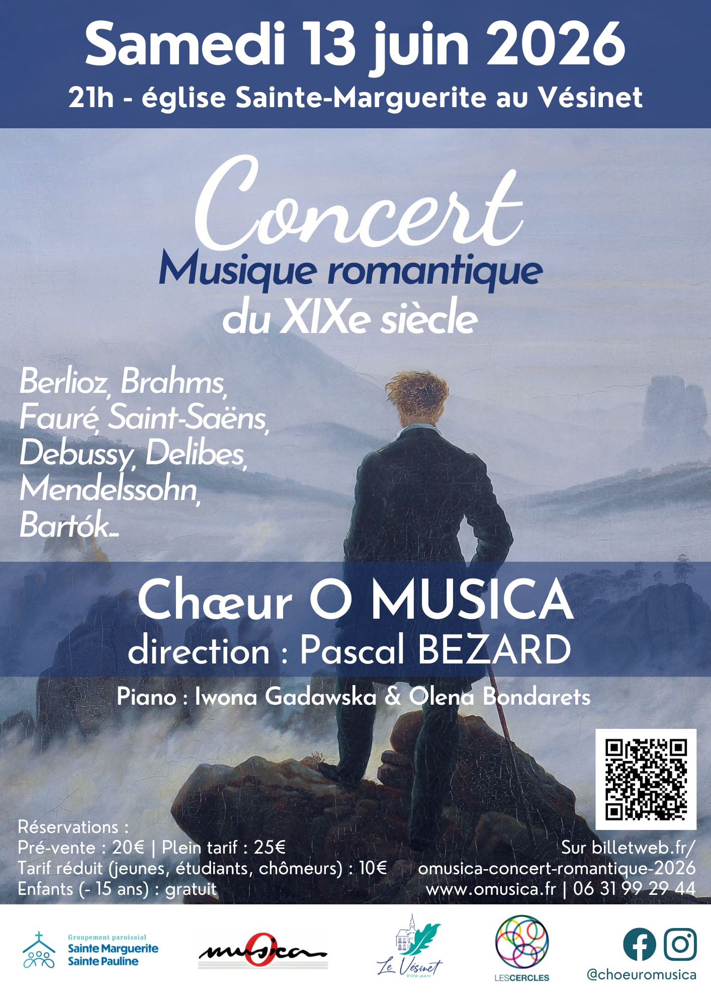 Affiche concert O Musica 13 juin 2026 Vésinet